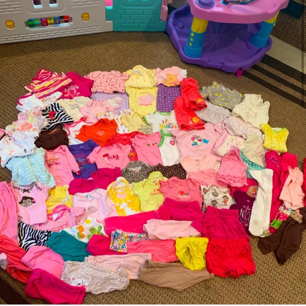 Huge lot of 3-6 month baby girl clothes